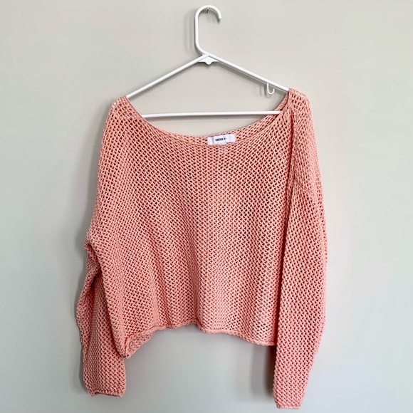Forever 21 Tops - Pink Knit Crop Sweater Plus Size
